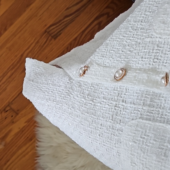 Shiny tweed A line midi skirt - Picture 9 of 10